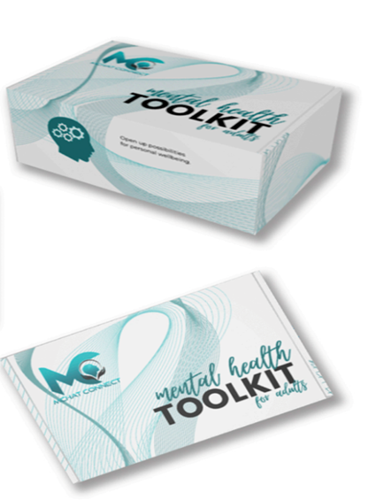 A box and a package of mental health toolkit for adults.