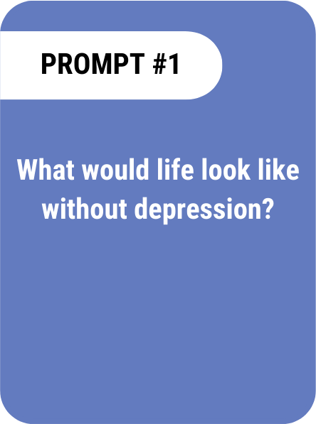 A blue background with the question " prompt # 1."