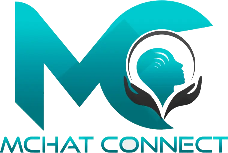 A logo for the chat connect group.